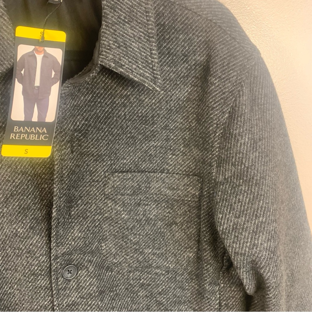 Banana Republic Mens Herringbone Shirt Jacket - Picture 3 of 10